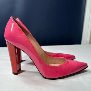 Stuart Weitzman Pink ; Red Patent Leather Pumps Size 6